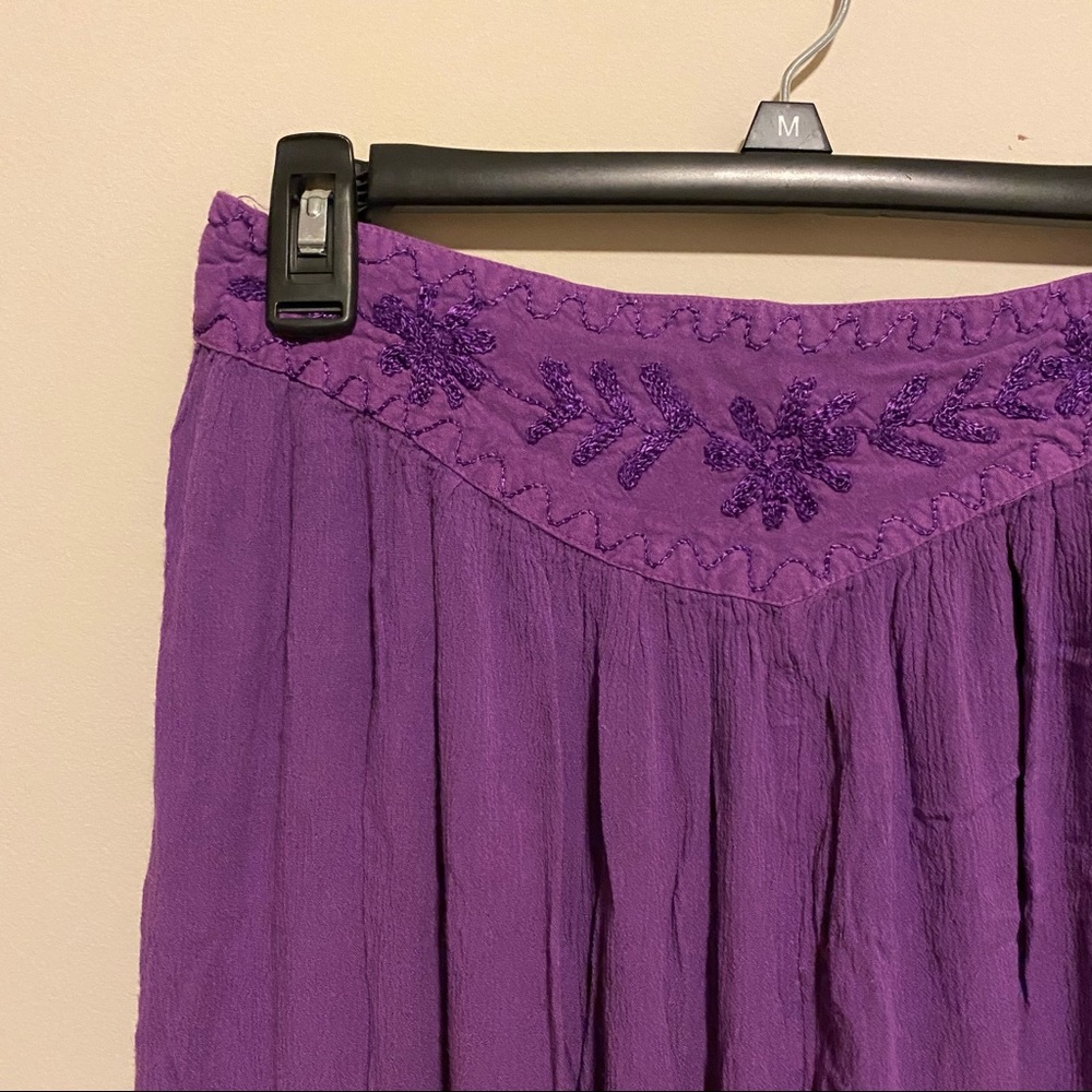 Purple Flowy Genie Yoga Pants